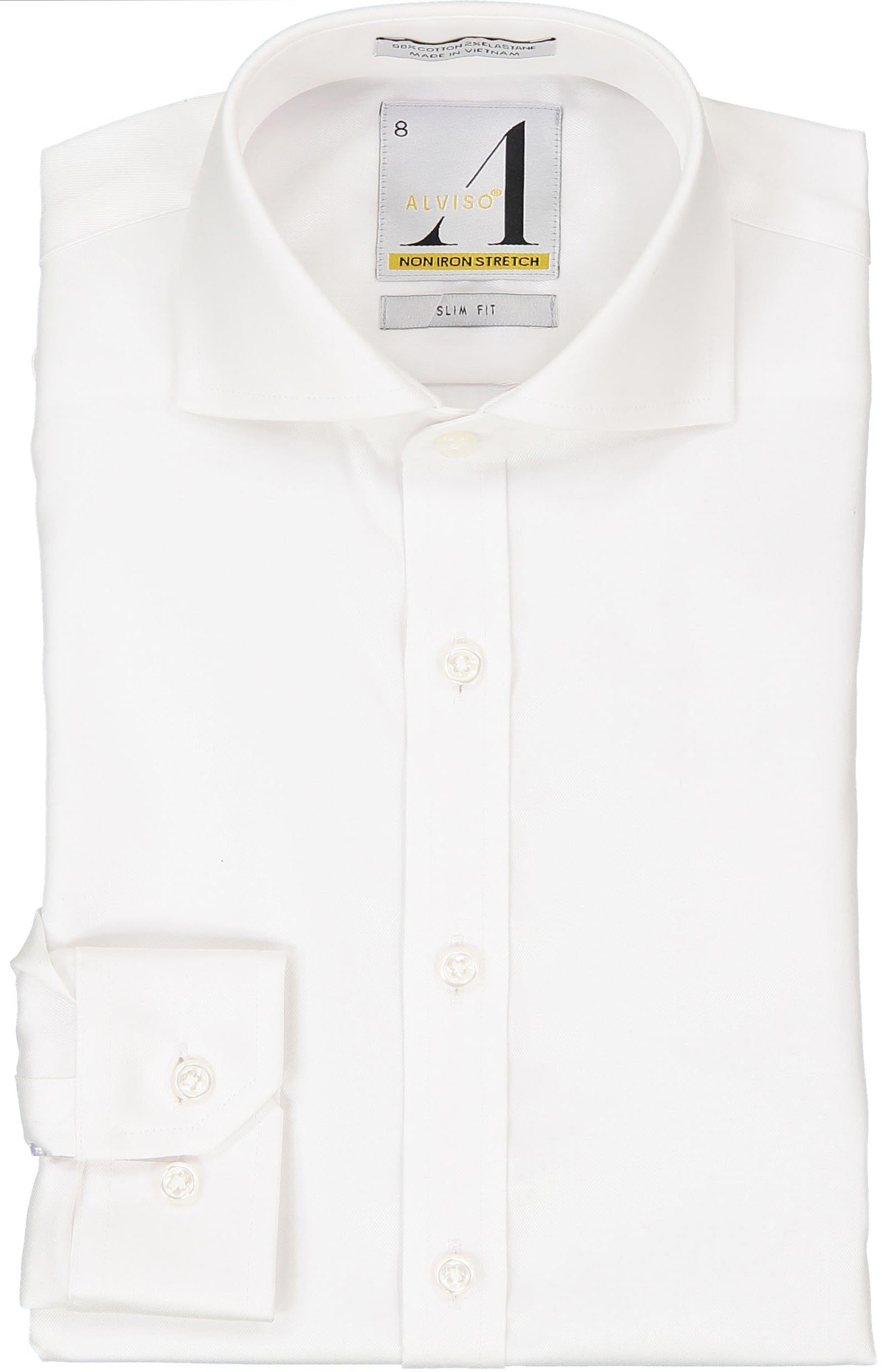 Alviso Boys White Long Sleeve 100% Cotton Non-Iron Stretch Dress Shirt –  ShirtStop