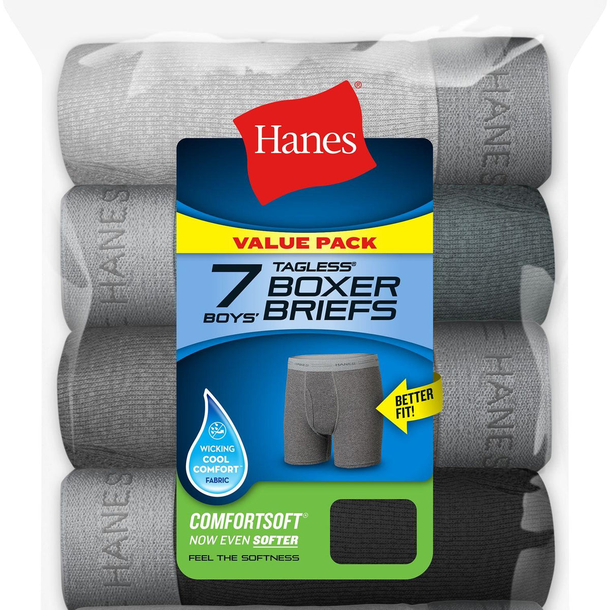 Hanes Boys Assorted Boxer Briefs 7 Pack - B749V7 – ShirtStop