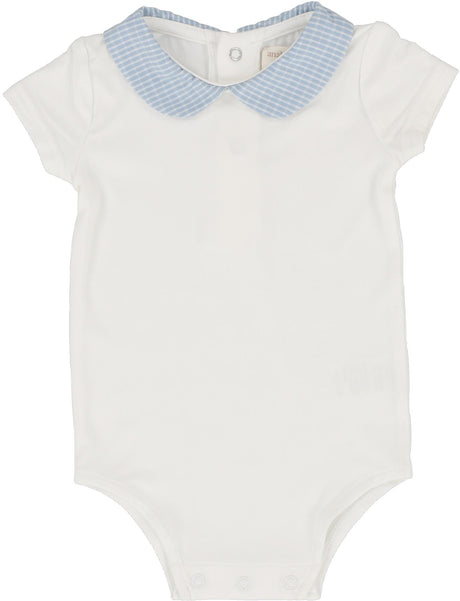 Analogie by Lil Legs Windowpane Collection Baby Boys Short Sleeve Bodysuit - WPO