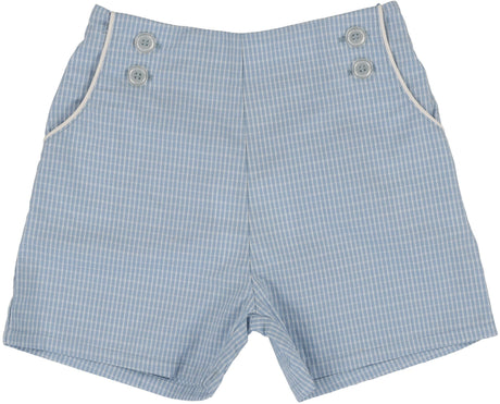 Analogie by Lil Legs Windowpane Collection Boys Button Dress Shorts - WPBS