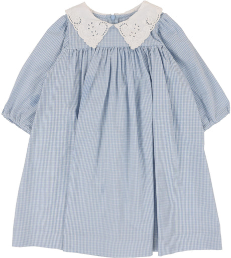 Analogie by Lil Legs Windowpane Collection Girls 3/4 Sleeve Dress - WPDQ