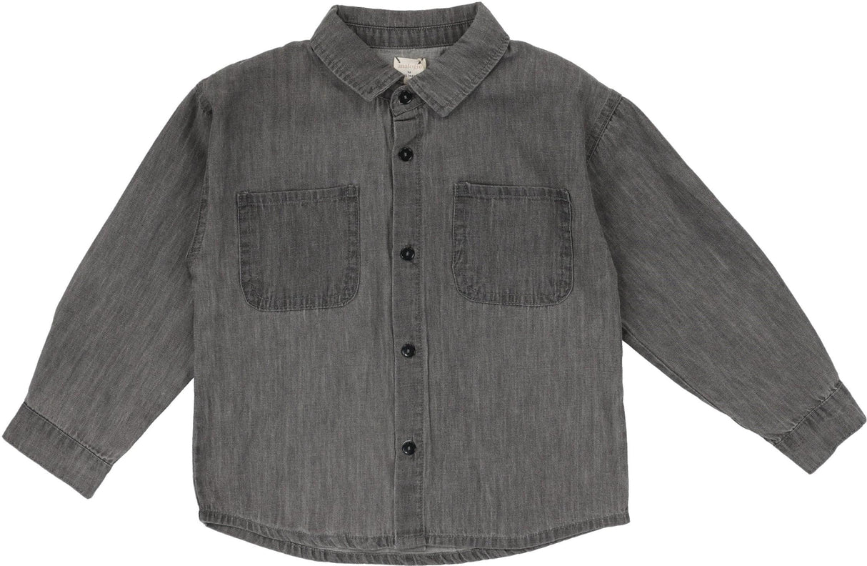 Analogie by Lil Legs Denim Tencel Collection Boys Long Sleeve Shirt