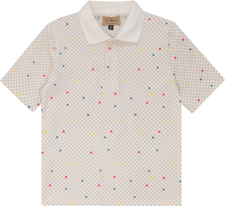 So What Boys Checkered Short Sleeve Polo Shirt - SB5CY2652BS