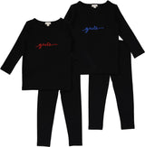 Lil Legs Shabbos Collection Boys Girls Gnite Cotton Lounge Set Pajamas