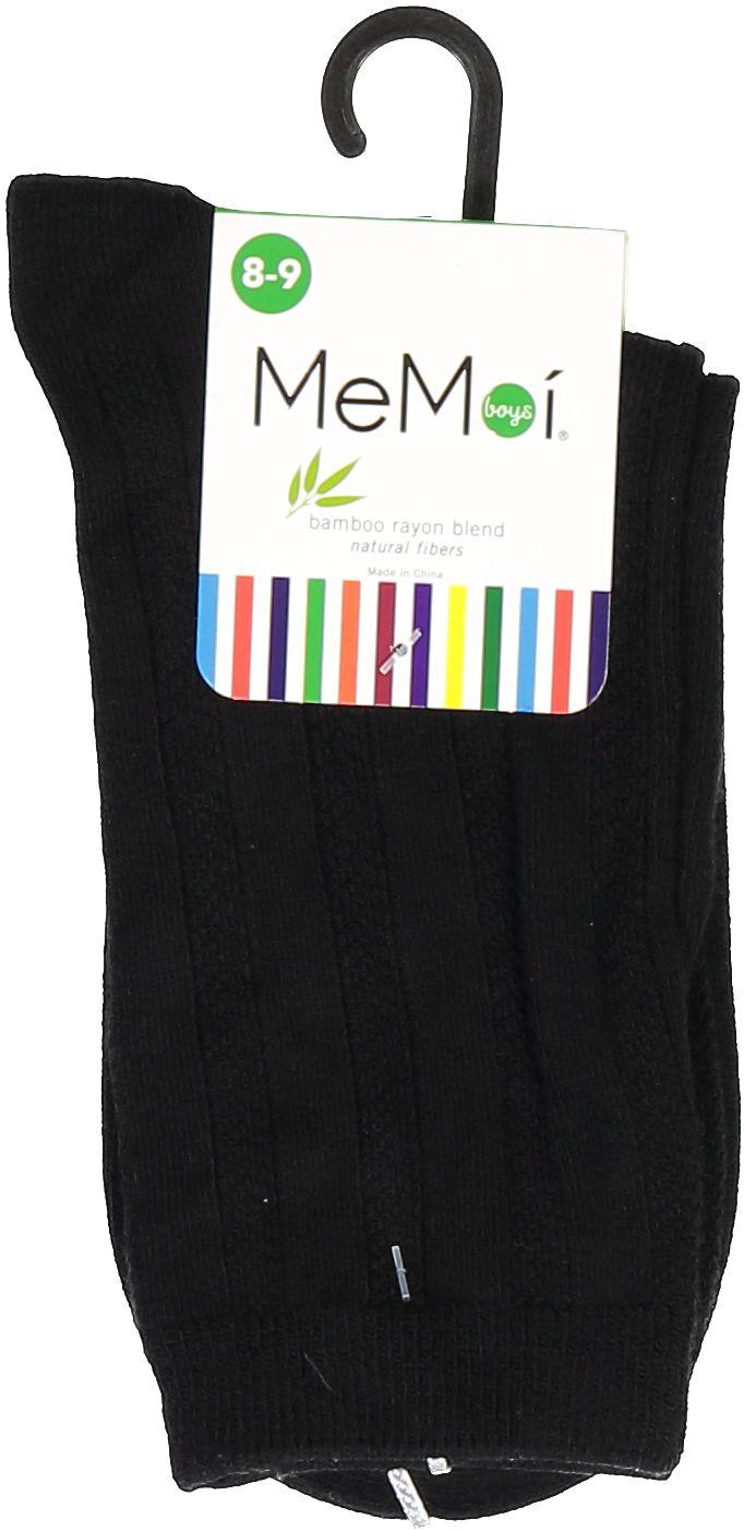 Memoi Boys Bamboo Woven Ribbed Dress Socks - MK-183