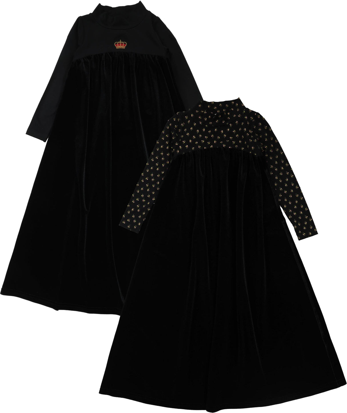 Lil Legs Shabbos Collection Girls Velour High Waisted Maxi Robe