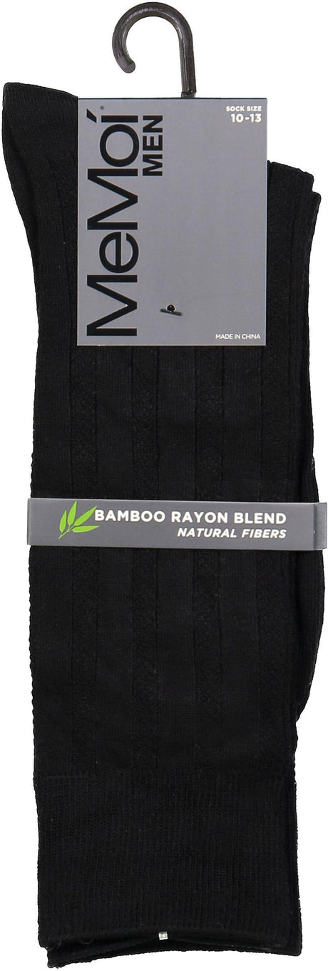 Memoi Mens Bamboo Woven Ribbed Socks - MM-503