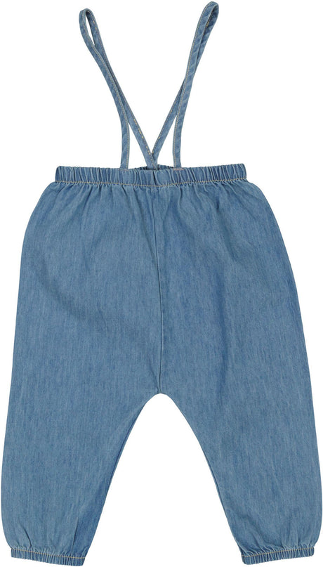 Analogie by Lil Legs Denim Tencel Collection Baby Toddler Boys Girls Bubble Suspender Pants Overall - BSP