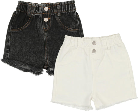 Lil Legs Denim Basic Collection Boys Girls Paperbag Shorts - PGS