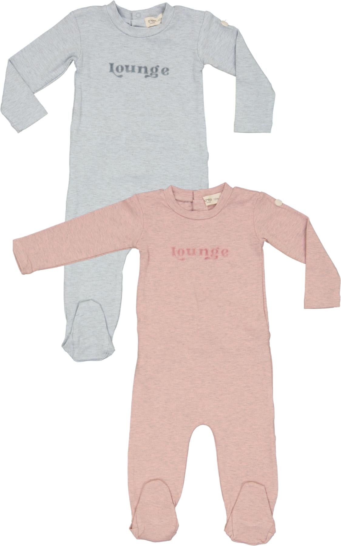 Crew Lounge Baby Boys Girls Heathered Cotton Stretchie - SG2903