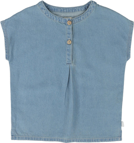 Analogie by Lil Legs Denim Tencel Collection Boys Short Sleeve Shirt - DTBST