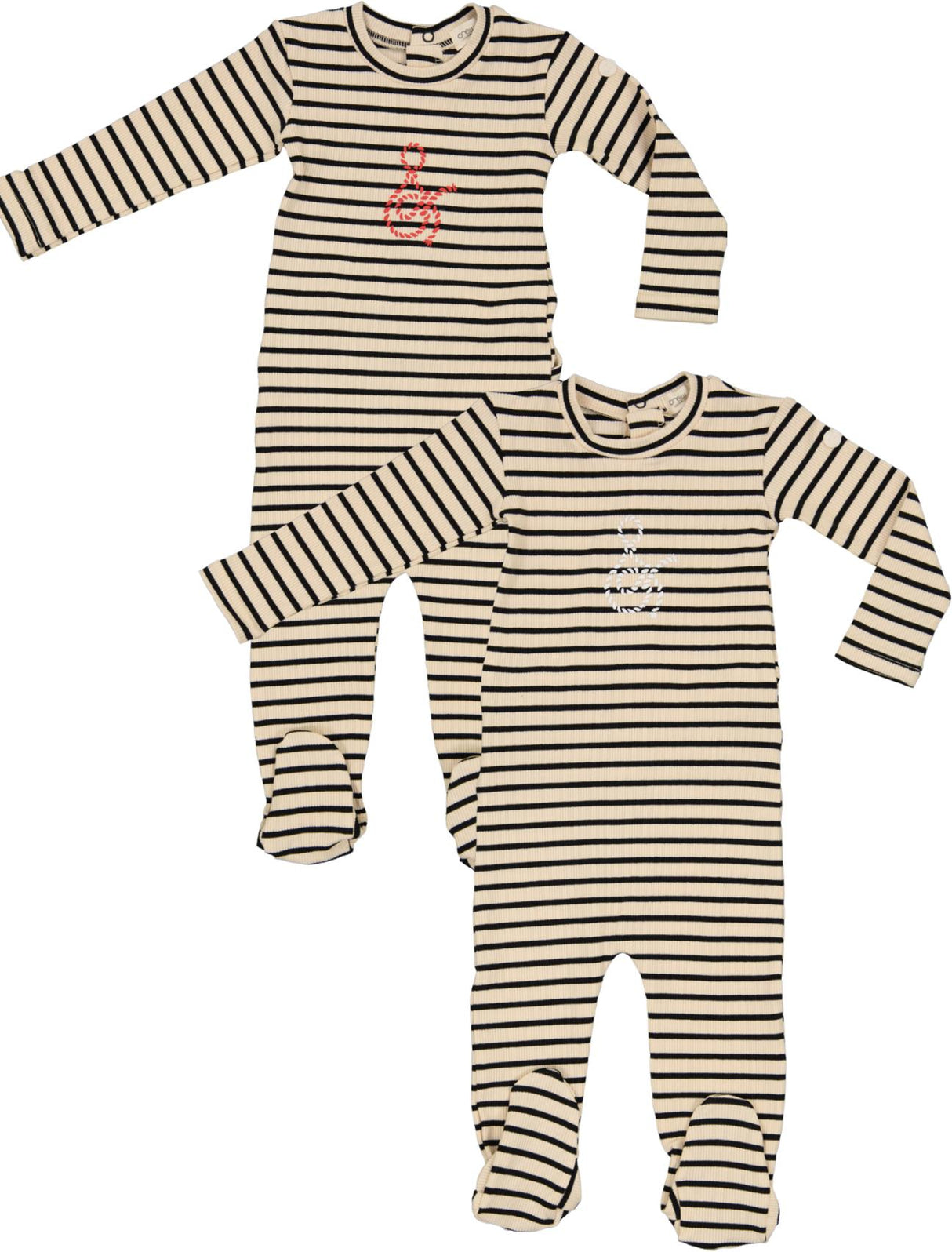 Crew Lounge Baby Boys Girls Striped Cotton Stretchie - SG2912