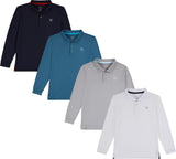 Memoi Boys Long Sleeve Polo Shirt - MBP-001