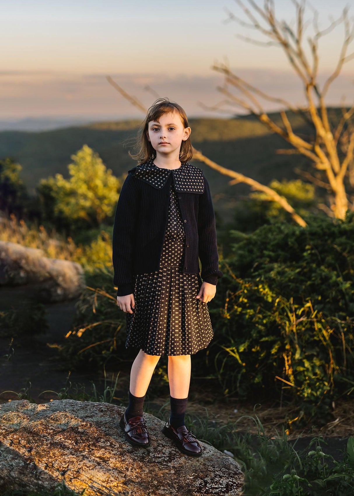 Analogie by Lil Legs Shabbos Collection Girls Drop Waisted Pleated Skirt