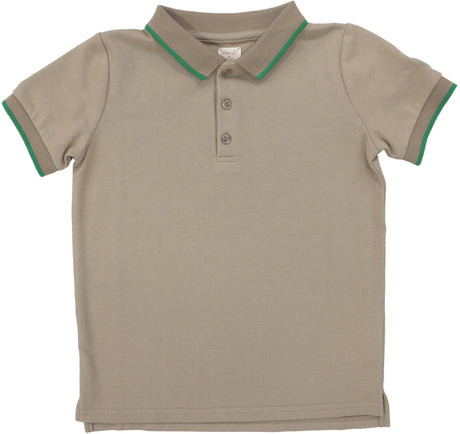 Analogie by Lil Legs Taupe Collection Boys Short Sleeve Polo Shirt - TPSS