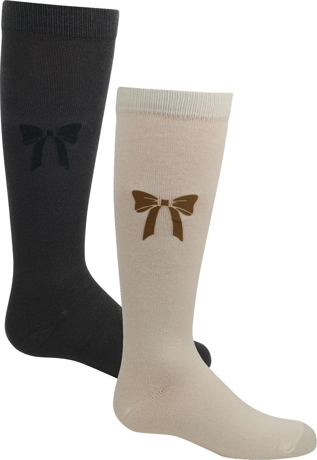 Zubii Girls Suede Bow Knee Socks - 934