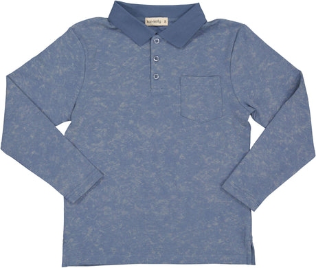 Kai x Kelly Boys Tie Dye Long Sleeve Polo Shirt - F25357