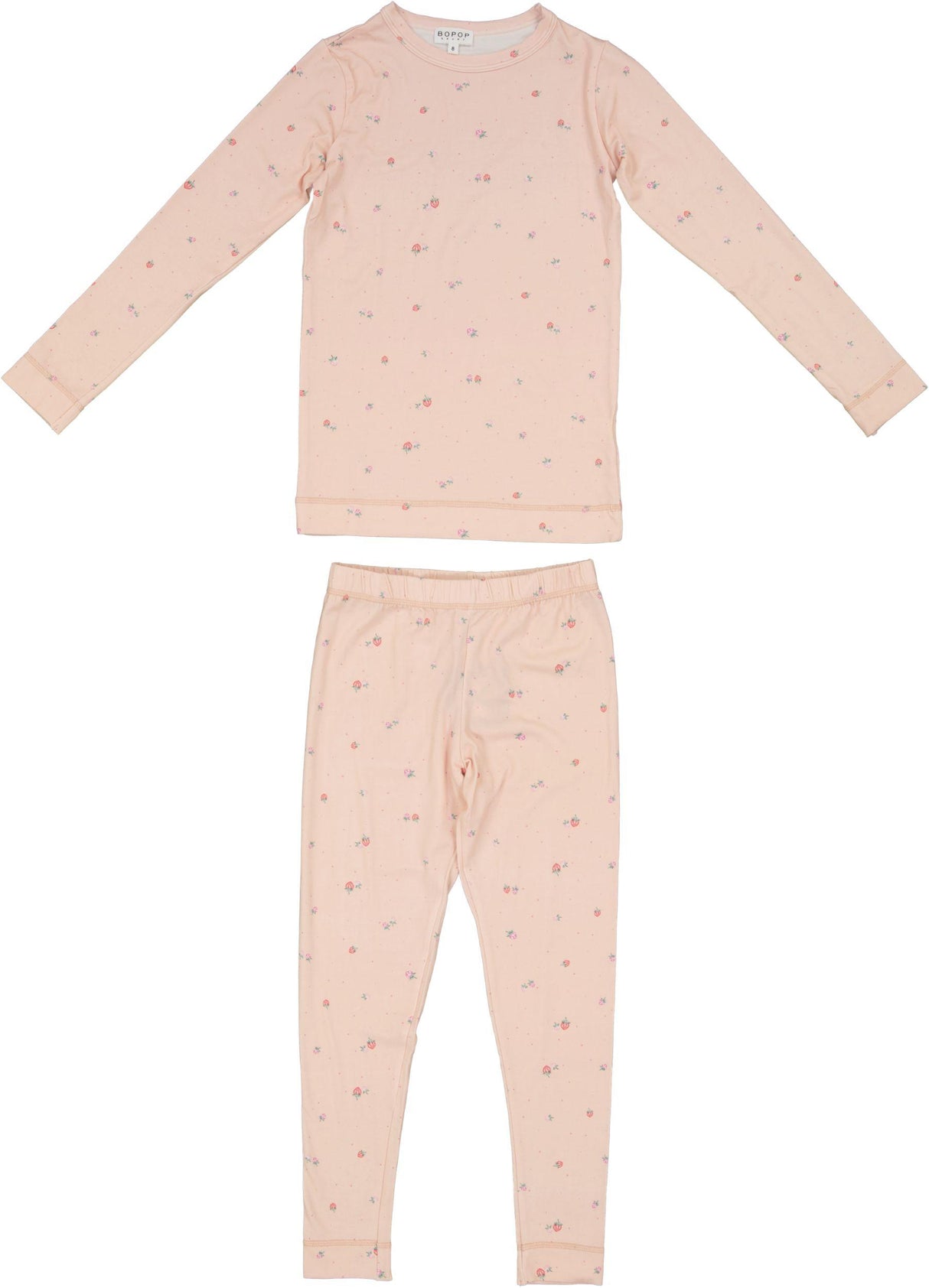 Bopop Girls Strawberry Cotton Pajamas - P631