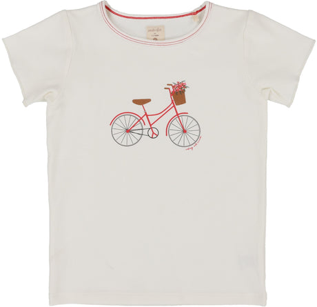 Analogie by Lil Legs Graphic Denim Collection Girls Bike Short Sleeve T-shirt - GDBGTS