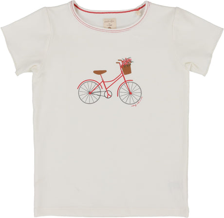 Analogie by Lil Legs Graphic Denim Collection Girls Bike Short Sleeve T-shirt - GDBGTS