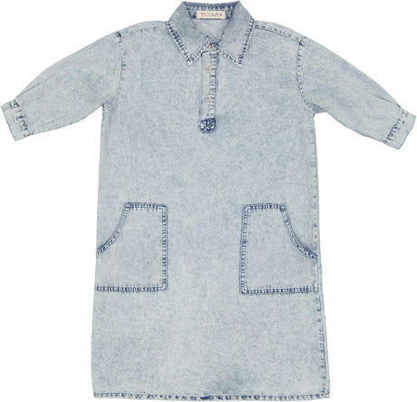 Teela Girls Structure Denim Dress - 20-210