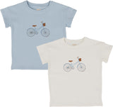 Analogie by Lil Legs Graphic Denim Collection Boys Bike Short Sleeve T-shirt Tee - GDBBT