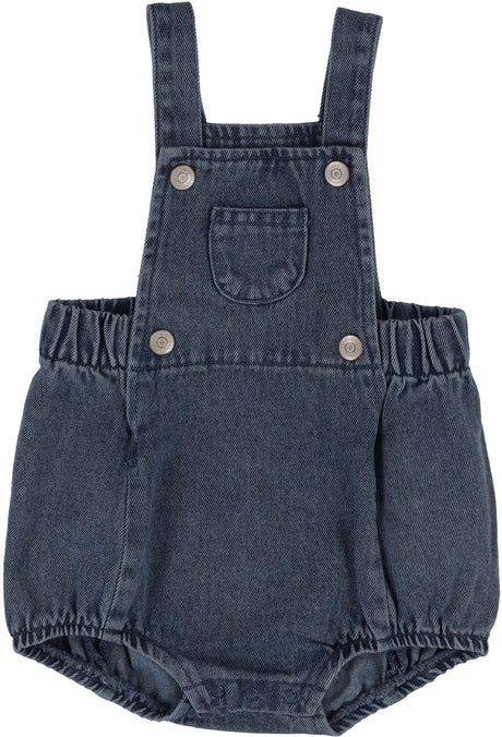 Analogie by Lil Legs Lightweight Denim Collection Baby Boys Bib Romper - LWBR