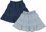 Analogie by Lil Legs Lightweight Denim Collection Girls Tiered Skirt - LWTS