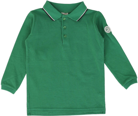 Lil Legs Boys Double Stripe Long Sleeve Polo Shirt - PDSPL