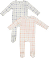 Bonjoy Baby Boys Girls Plaid Cotton Stretchie - SP250120F