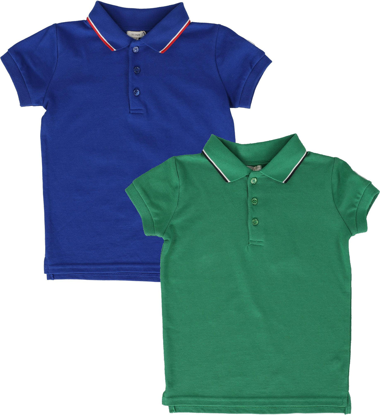 Lil Legs Boys Double Stripe Short Sleeve Polo Shirt - PDSP