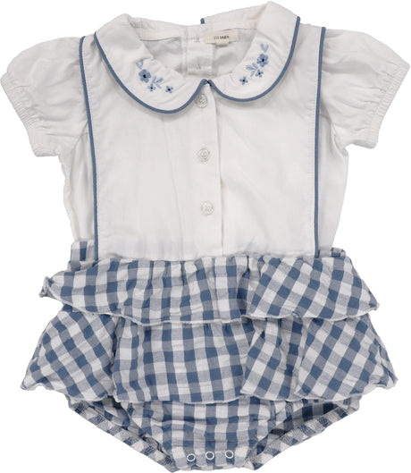 Analogie by Lil Legs Gingham Collection Baby Toddler Girls Romper - GGST