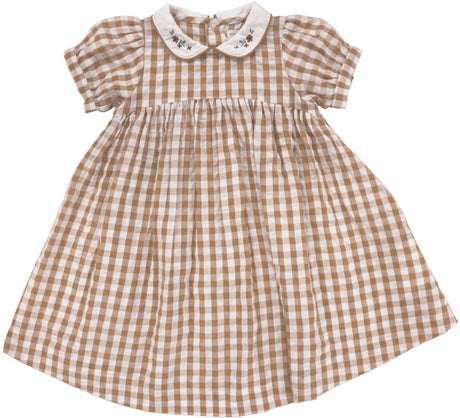 Analogie by Lil Legs Gingham Collection Girls Short Sleeve Dress -  GDS