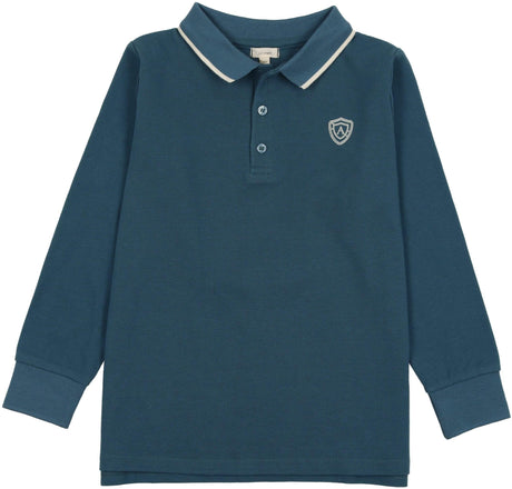 Lil Legs Boys Long Sleeve Logo Polo Shirt