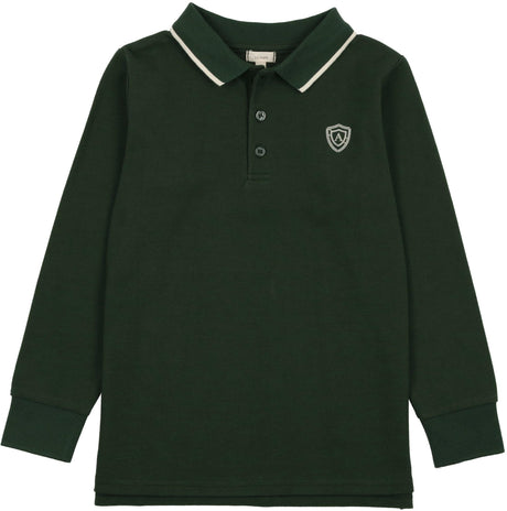 Lil Legs Boys Long Sleeve Logo Polo Shirt