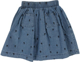 Analogie by Lil Legs Printed Denim Collection Girls Floral Skirt - PDFSK