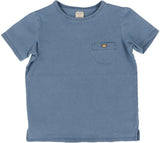 Analogie by Lil Legs Printed Denim Collection Boys Pocket Short Sleeve T-shirt Tee - PDPT