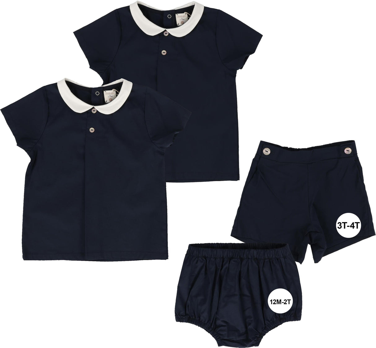 Analogie by Lil Legs Popelin Collection Baby Toddler Boys Popelin Peter Pan Outfit - PPPST