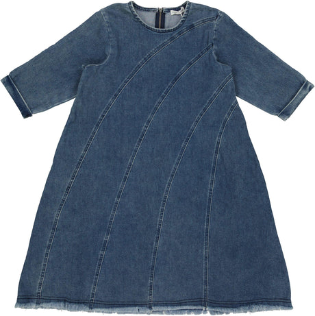 Crew Kids Girls Denim Stitch Dress - AL2942