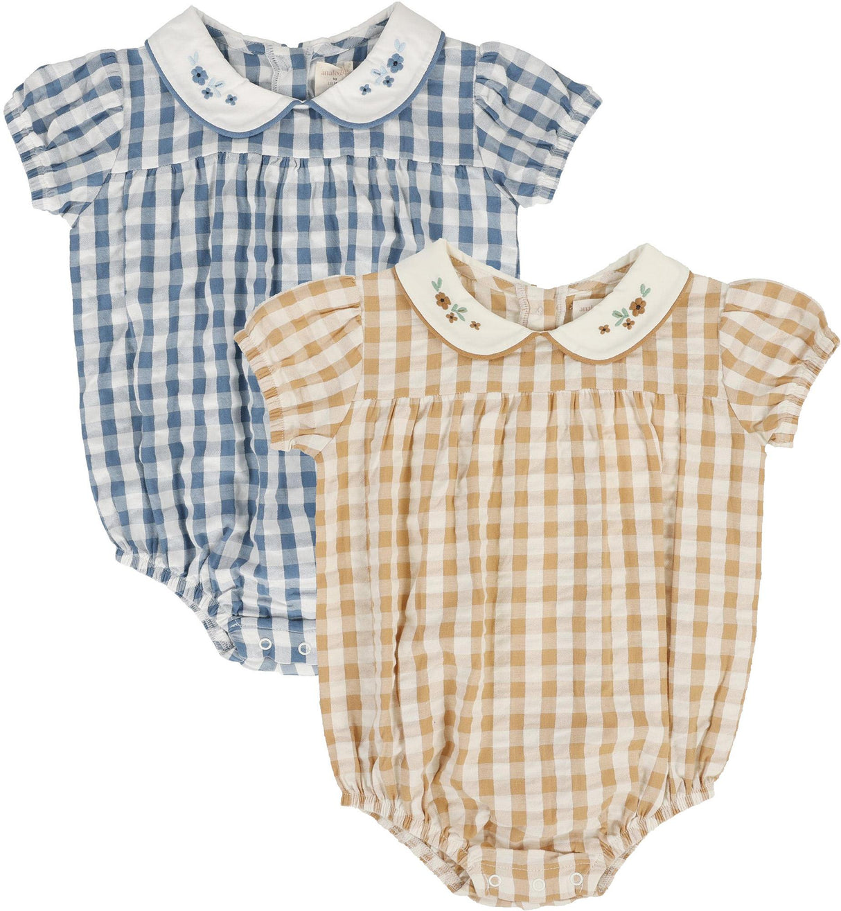 Analogie by Lil Legs Gingham Collection Baby Toddler Girls Romper - GGST