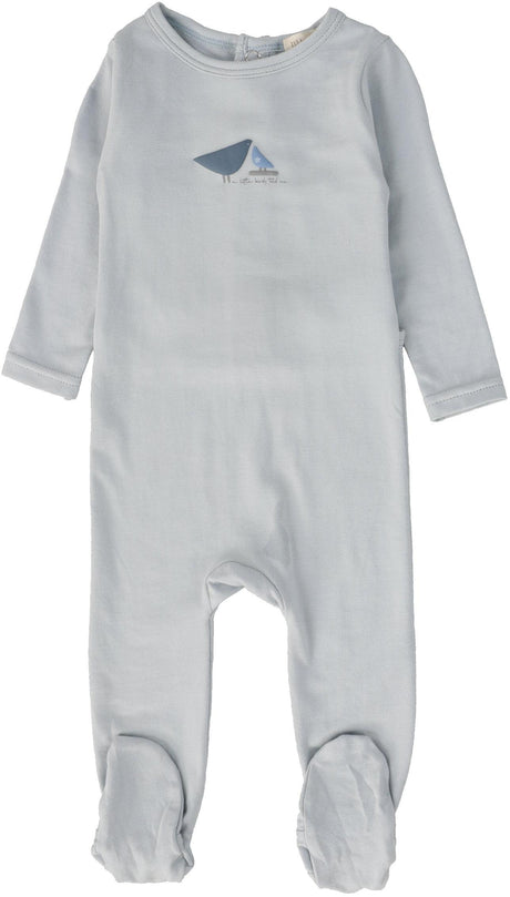 Lil Legs Loungewear Collection Baby Boys Girls Bird Print Cotton Stretchie Footie - BPF