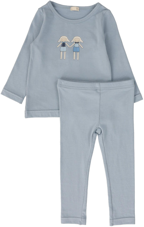 Lil Legs Loungewear Collection Boys Lamb Long Cotton Pajamas - LPJ