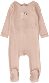 Lil Legs Loungewear Collection Baby Girls Doll Cotton Stretchie Footie - DF