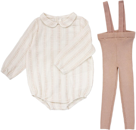 Analogie by Lil Legs Ivy Stripe Collection Baby Toddler Girls Knit Legging Set Outfit - ISKL