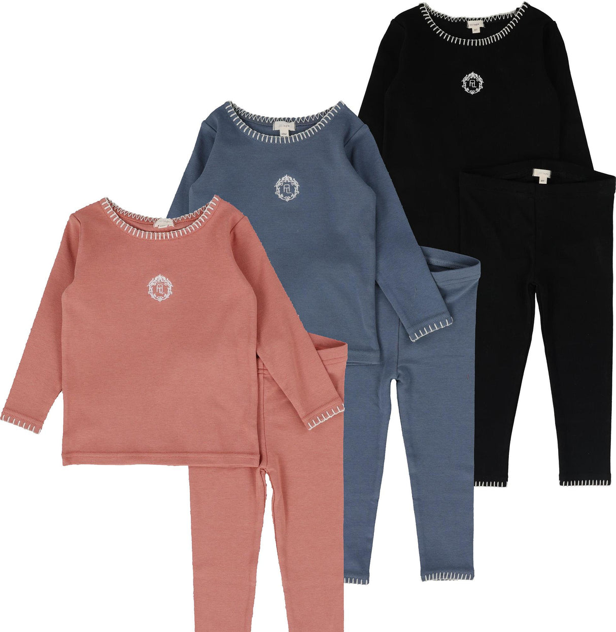 Lil Legs Loungewear Collection Boys Girls Emblem Cotton Pajamas - EPJ