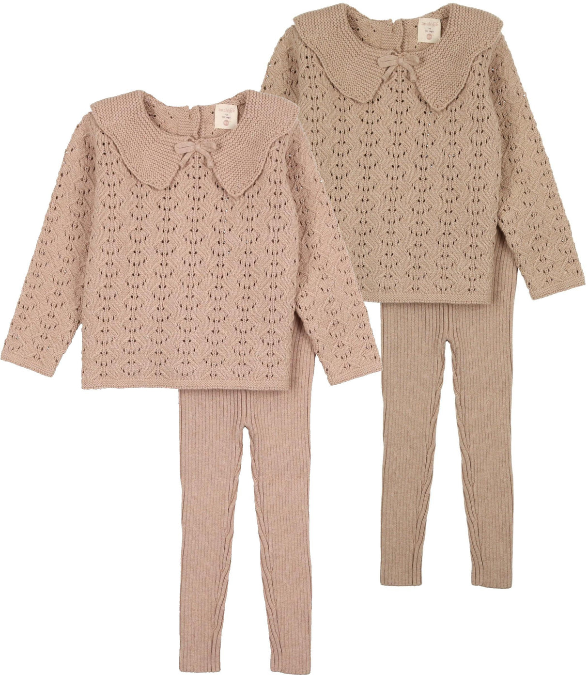 Analogie by Lil Legs Shabbos Collection Baby Toddler Girls Knit Set Outfit