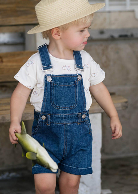 Analogie by Lil Legs Graphic Denim Collection Boys All Over Bike Short Sleeve T-shirt Tee - GDAOBT