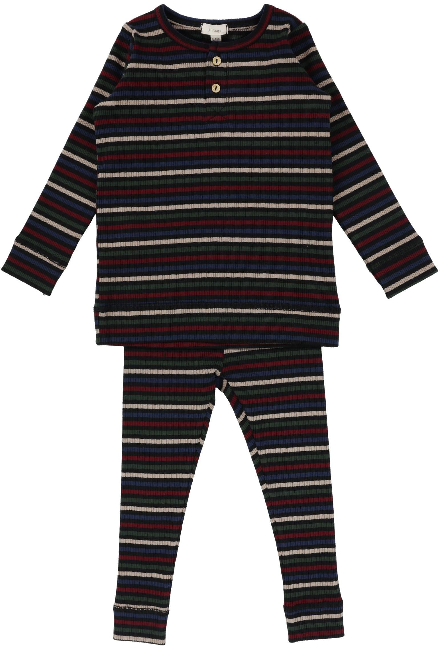 Lil Legs Ribbed Fashion Collection Baby Toddler Boys Girls Henley Set ShirtStop