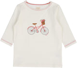 Analogie by Lil Legs Graphic Denim Collection Girls Bike 3/4 Sleeve T-shirt Tee - GDBGTQ