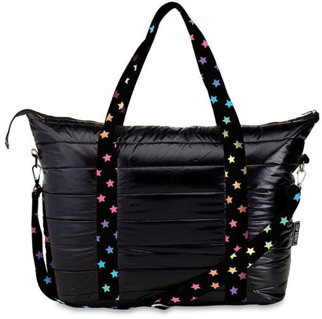 Top Trenz Scattered Star Strap Puffer Tote Bag - TOTE-PUF